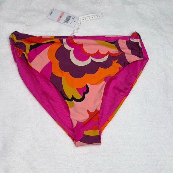 TRINA TURK SWIM Fan Faire V-Wire Side Cutout High Waist Swim Bottom Size 10 - Picture 4 of 8